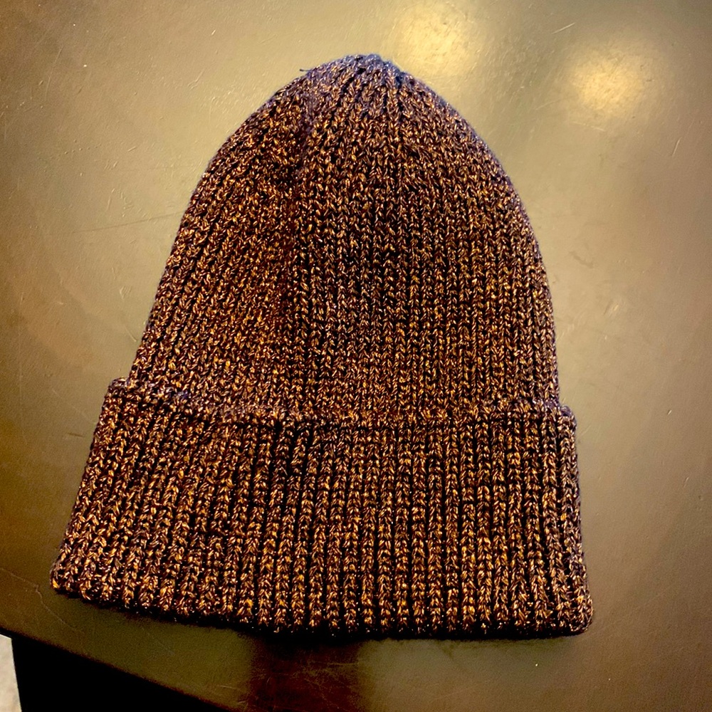 H&M metallic knit beanie